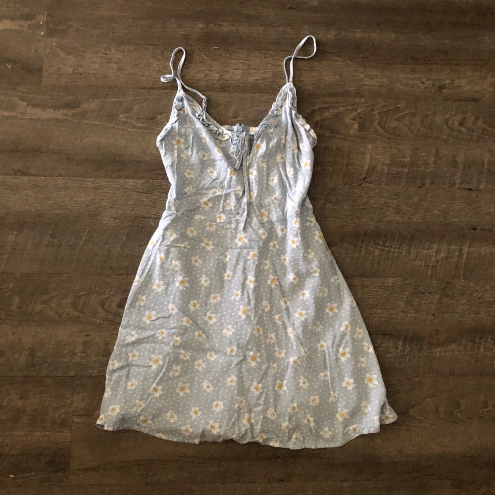 Floral Blue Mini Dress